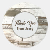 ホワイトバーンウッド ラスティック ウエスタン カントリー パーティーファーバー ラウンドシール (正面)