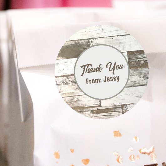 ホワイトバーンウッド ラスティック ウエスタン カントリー パーティーファーバー ラウンドシール