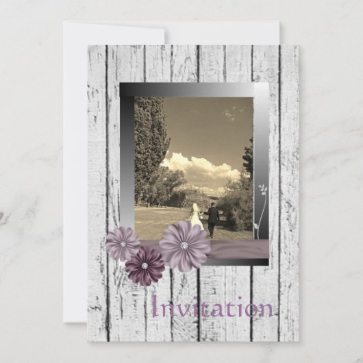 ホワイトバーンダイジー カントリーウェディング 招待状 (正面)