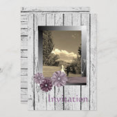 ホワイトバーンダイジー カントリーウェディング 招待状 (正面/裏面)