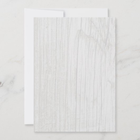 ホワイトバ素朴ンウッド結婚式招待状 招待状 (裏面)