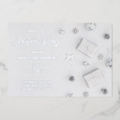 ホワイトパインクリスマスパーティー 箔招待状 (正面)