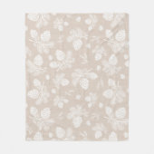 ホワイトパインコーンベージュパターンフリースブランケット フリースブランケット (正面)