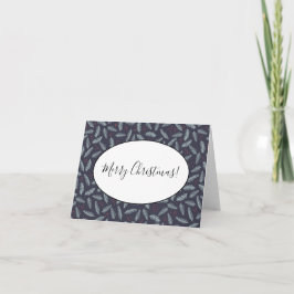 ホワイトパインブッシュフェザーズホリーベリークリスマス ノートカード