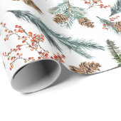 ホワイトパインブルースプルスコーン&レッドアイレックスベリー ラッピングペーパー (ロールコーナー)