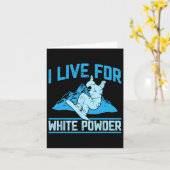 ホワイトパウダースノーボに住むスノーボードの衣装 カード (黄色い花)