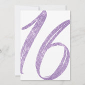 ホワイトパガーリーープルシーフェイクキングリッタースイート16 招待状 (裏面)