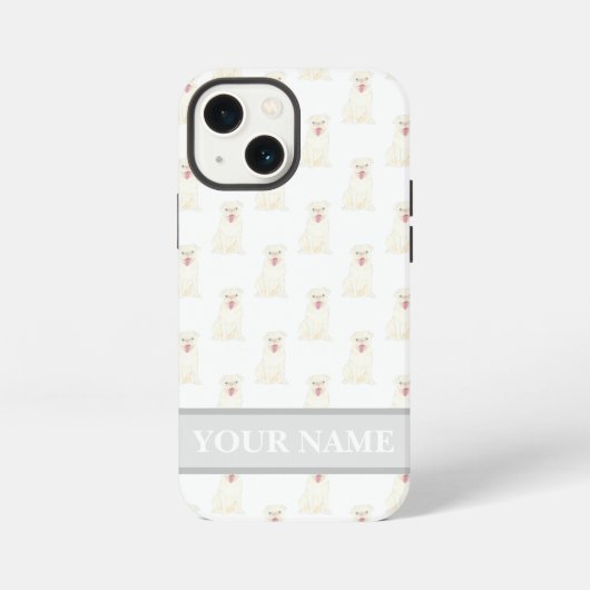 ホワイトパグ iPhoneケース (裏面)