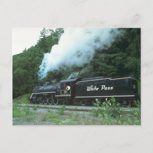 ホワイトパスとユーコンのホワイトパスがスケグウェイから出ている。 ポストカード (正面)