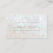 ホワイトパステルグリッター《写真》ぼけ味名刺 名刺 (裏面)