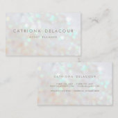 ホワイトパステルグリッター《写真》ぼけ味名刺 名刺 (正面/裏面)