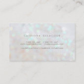 ホワイトパステルグリッター《写真》ぼけ味名刺 名刺 (裏面)