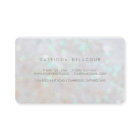 ホワイトパステルグリッター《写真》ぼけ味名刺