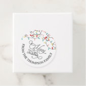 ホワイトパステルストリングライツメリークリスマス フェイバータグ (インサイチュ)