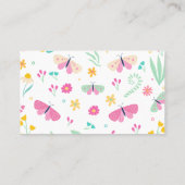 ホワイトパステルバタフライガールズガーデン座席表 プレイスカード (裏面)