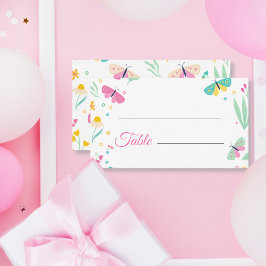 ホワイトパステルバタフライガールズガーデン座席表 プレイスカード