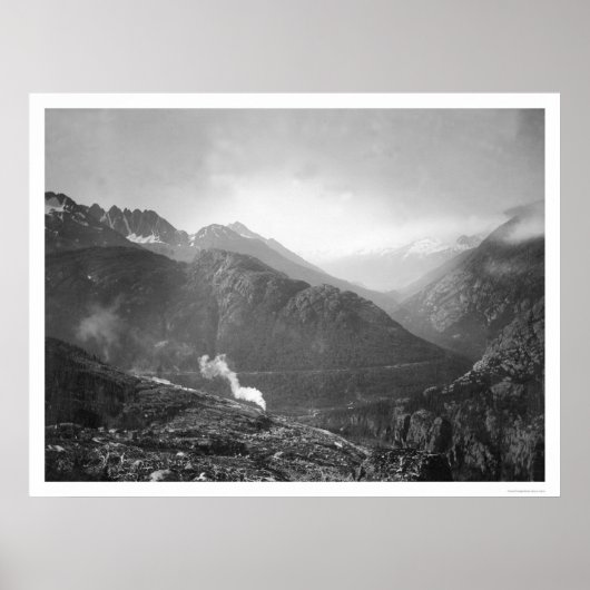 ホワイトパス鉄道列車アラスカ1910 ポスター (正面)