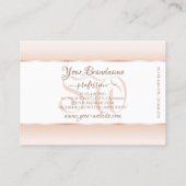 ホワイトパモダンステルピンクオグラデーションバルフレームイニシャル 名刺 (裏面)