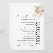 ホワイトパンパス　ゲス・フー・セド・イット　シャワゲーム 招待状 (正面/裏面)