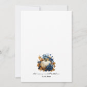 ホワイトパンプキエレガントン秋ガーデンバラ結婚ズ 招待状 (裏面)