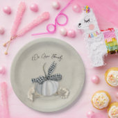 ホワイトパンプキエレガントン秋感謝祭 ペーパープレート (パーティー)