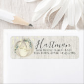 ホワイトパンプキンアンドグリーンリー差出人住所ラベル ラベル (インサイチュ)