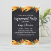 ホワイトパンプキンアンドグリーンリー秋婚約パーティ 招待状 (スタンド正面)