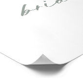 ホワイトパンプキンアンドフラワーズブライダルシャワーへようこそ ポスター (角)