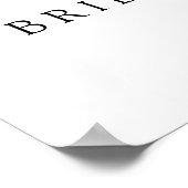 ホワイトパンプキンウェルカムブライダルシャワーパーティー ポスター (角)