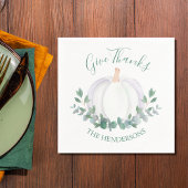 ホワイトパンプキンエレガント感謝祭 スタンダードカクテルナプキン