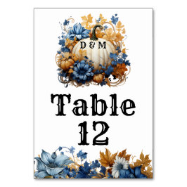 ホワイトパンプキンエレガント秋ガーデン テーブルナンバー