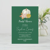 ホワイトパンプキンオータムグリーンブライダルシャワー 招待状 (スタンド正面)