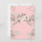 ホワイトパンプキンガール ベビーシャワー カップル フラワーレター 招待状 (裏面)