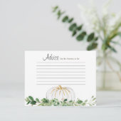 ホワイトパンプキングリーンリーフローラアドバイスカード エンクロージャーカード (スタンド正面)