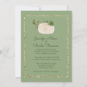 ホワイトパンプキングリーン結婚式招待状 招待状 (正面)