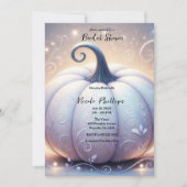 ホワイトパンプキングロースパークルライトブライダルシャワー 招待状 (正面)