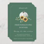 ホワイトパンプキンサンフラワーフレンドシビング 招待状 (正面/裏面)