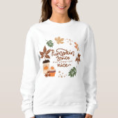 ホワイトパンプキンスパイスコージーなフェスティバルシーズン スウェットシャツ (正面)