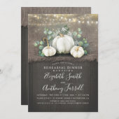 ホワイトパンプキンスリハ素朴ーサルディナー 招待状 (正面/裏面)