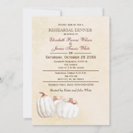 ホワイトパンプキンス秋リハーサル夕食の招待 招待状