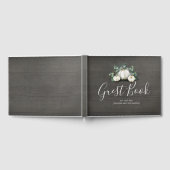 ホワイトパンプキンス素朴カントリー秋の結婚式 ゲストブック (全面)