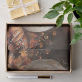 ホワイトパンプキンズヴィンテージ油彩画デコップページ 薄葉紙 (ギフト)