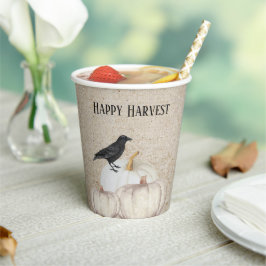 ホワイトパンプキンハッピーハーベスト 紙コップ