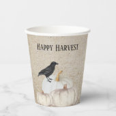 ホワイトパンプキンハッピーハーベスト 紙コップ (正面)