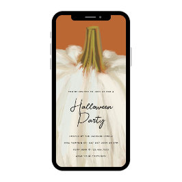 ホワイトパンプキンハローウィンパーティ 招待状