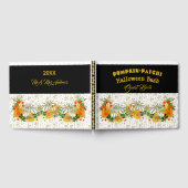 ホワイトパンプキンパッチハロウィンバッシュフローラ緑 ゲストブック (全面)