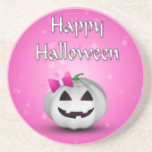 ホワイトパンプキンピンクガーリーハロウィーン コースター (正面)