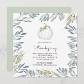 ホワイトパンプキンフレンドシップ招待状スクエア 招待状 (正面/裏面)