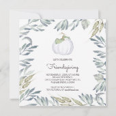 ホワイトパンプキンフレンドシップ招待状スクエア 招待状 (正面)