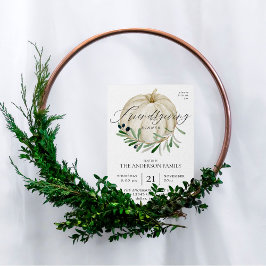 ホワイトパンプキンフレンドリー招待状 招待状